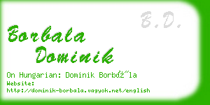 borbala dominik business card